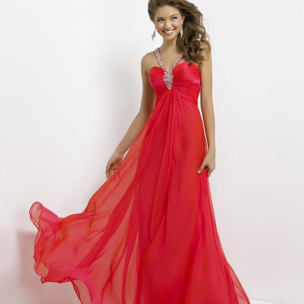 Long Red Prom Dress - Picture 3 of 8